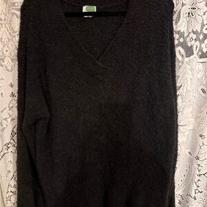 Anthropologie Black V-Neck Sweater